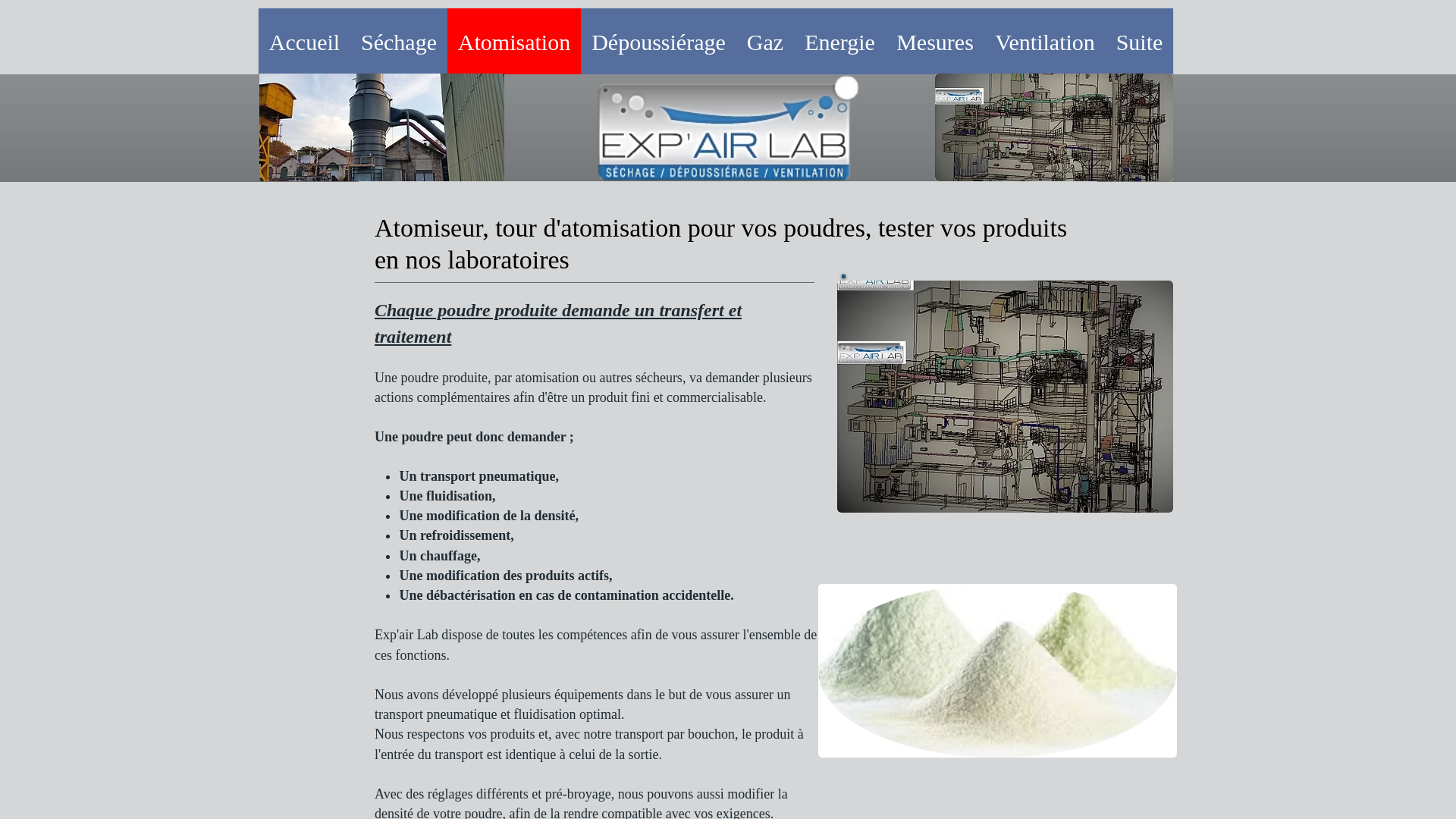 Capture d'écran de Exp'air Lab atomiseur, Tour d'atomisation.