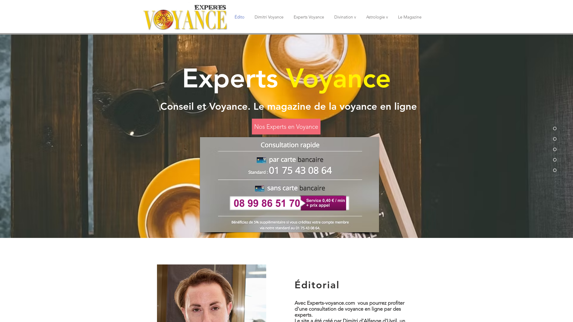 Capture d'écran de Magazine Voyance, Voyance en ligne
