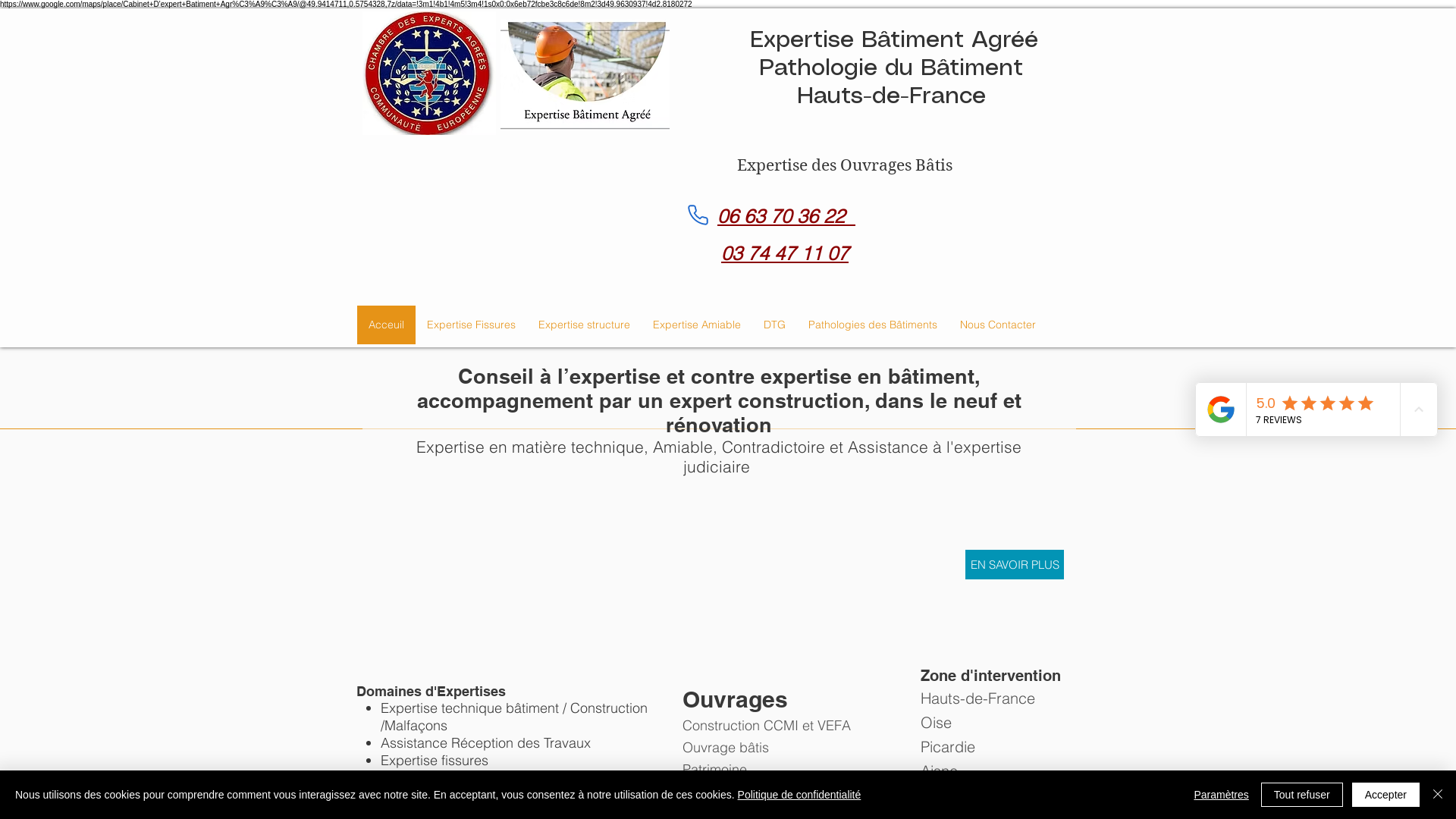 Capture d'écran de Experts Bâtiment - Expertise et Diagnostic Immobilier Professionnels, Diagnostic technique Global