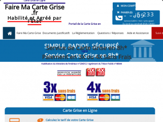 Service de carte grise en ligne Agréé par le Ministère de l’Intérieur.Recevez votre certificat d’immatriculation en 24H sans passer par la préfecture.