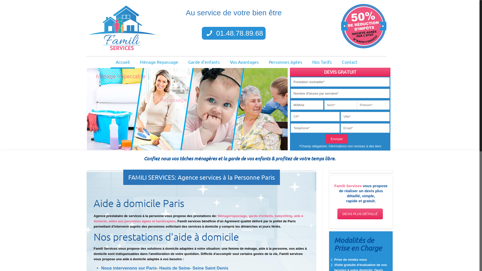 Capture d'écran de Agence services à la personne