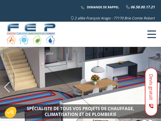 Capture d'écran de Chauffagiste Chauffage Plomberie Climatisation 77