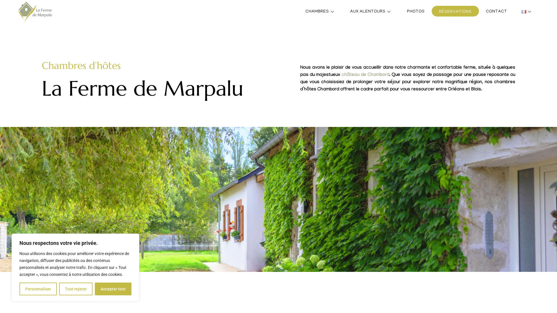 Capture d'écran de Chambres et table d'hôtes près de Chambord, Cheverny et Blois en pleine Sologne