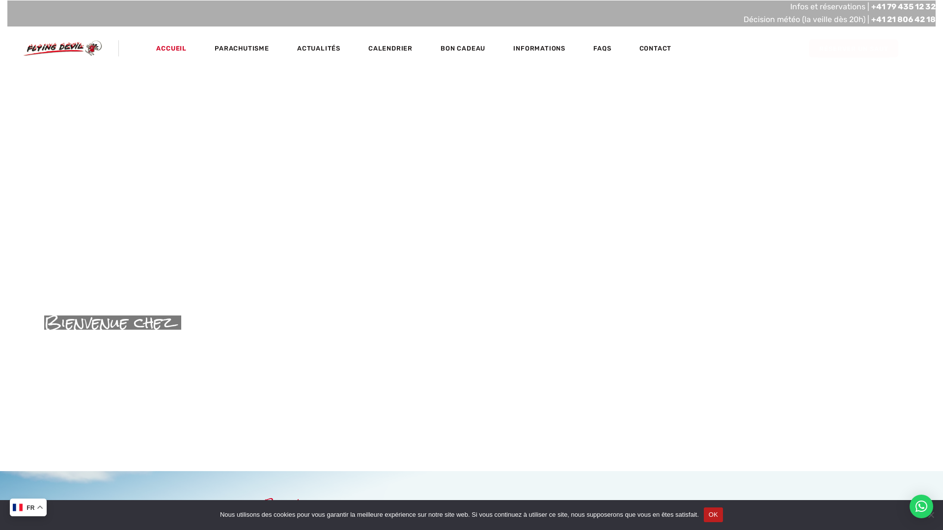 École professionnelle de parachutisme sur Vaud, Valais et Fribourg.