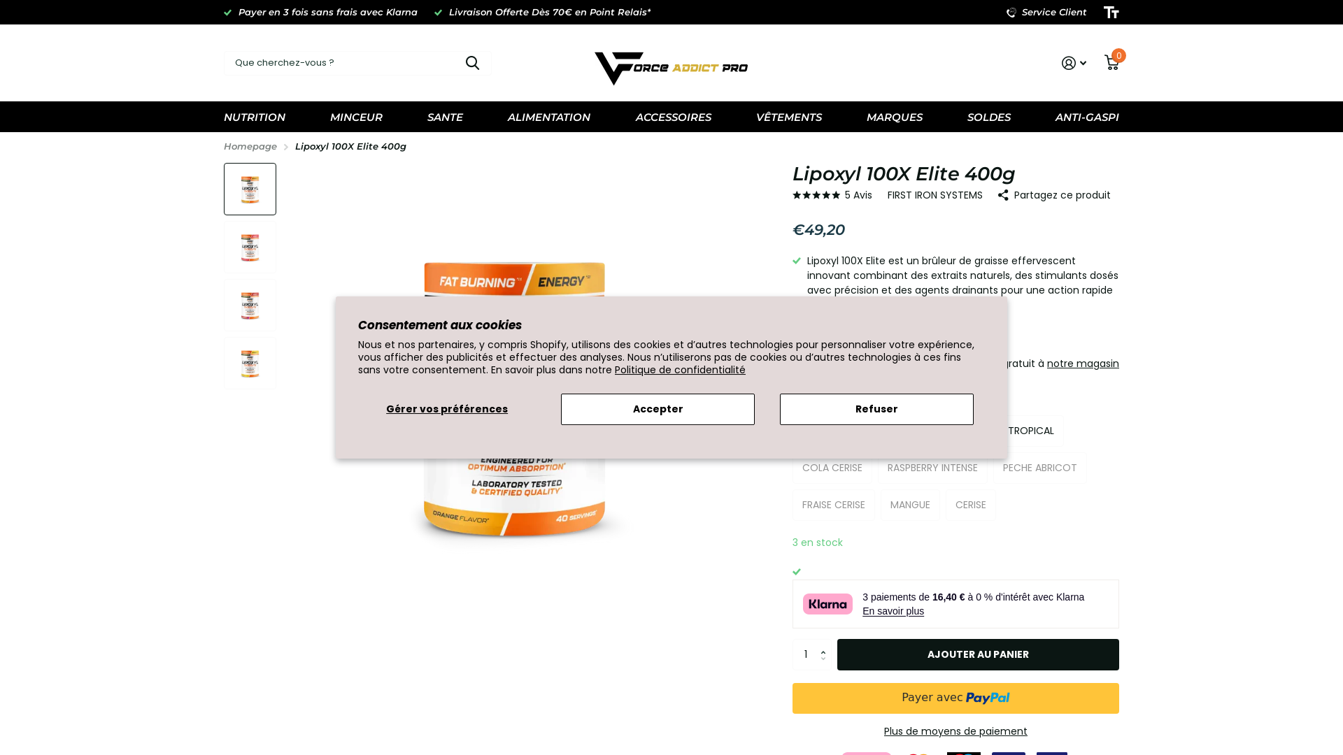 Lipoxyl 50x Elite | Brûleur de graisse thermogénique puissant | First Iron Systems