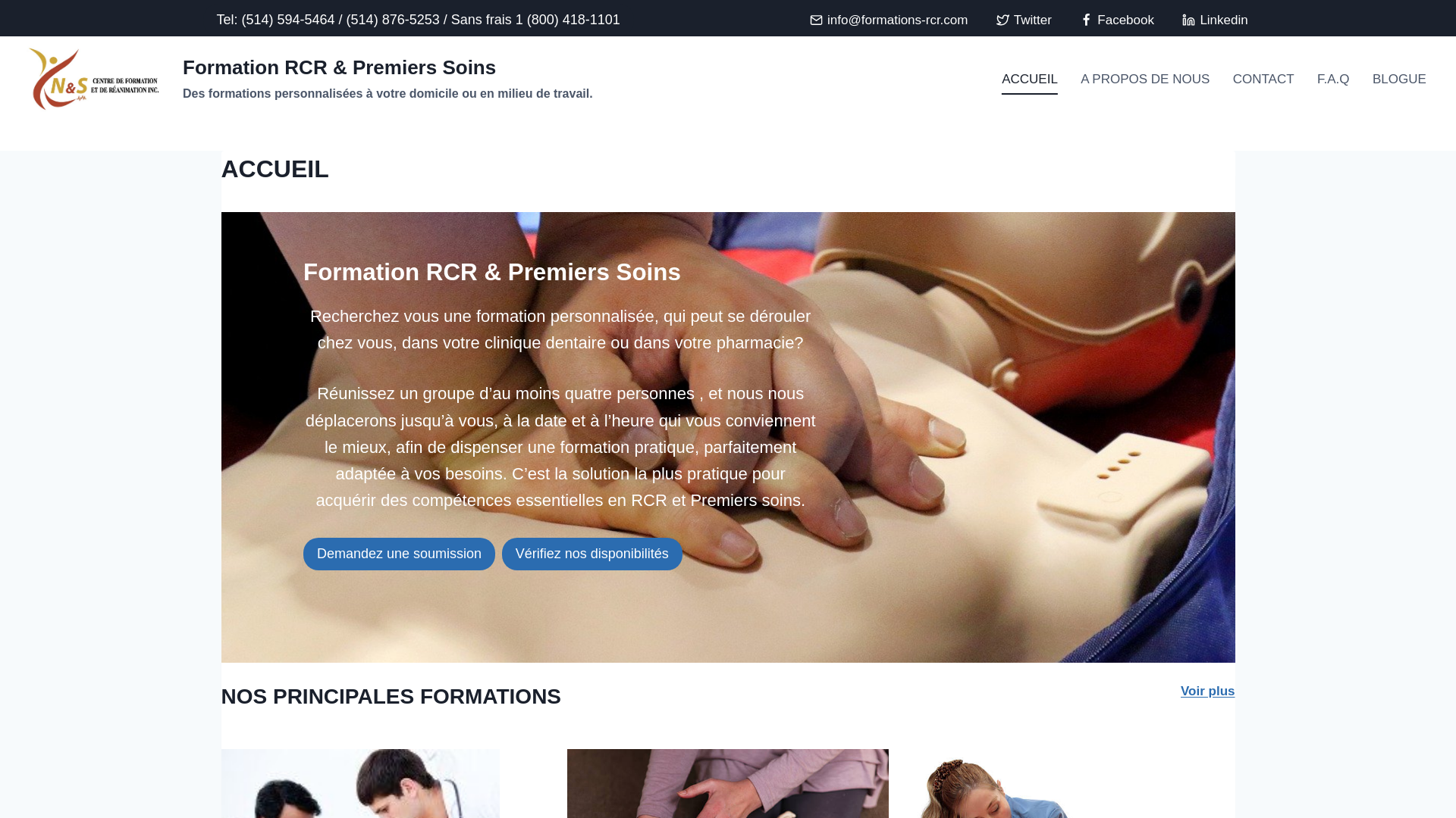 Capture d'écran de Cours RCR-Formatin RCR-Premiers soins