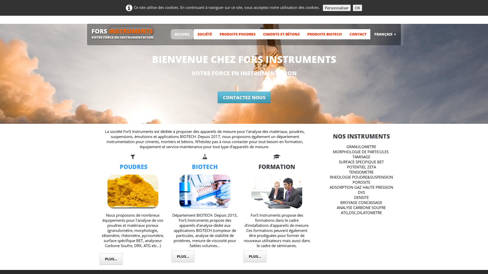 Capture d'écran de Analyseur de particules, poudres, produit Biotech, chimie du ciment