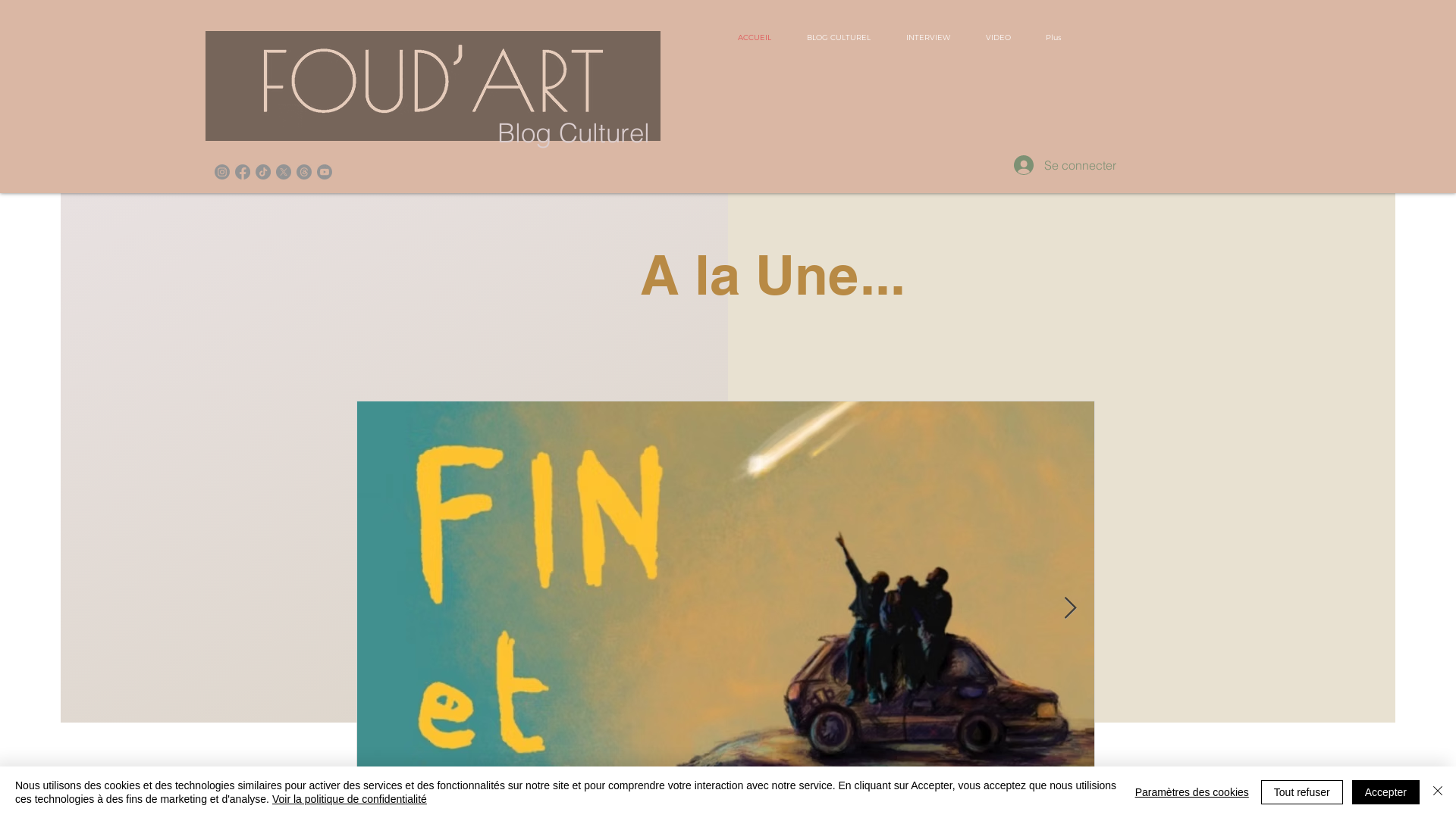 Capture d'écran de Le BLOG pour les « Fou » de théâtre, cinéma, expo, cinéma, culture