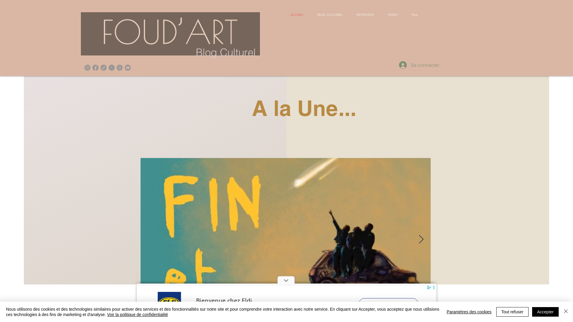 Capture d'écran de Théâtre - art - film - cinema, blog culturel | FOU DE THEATRE