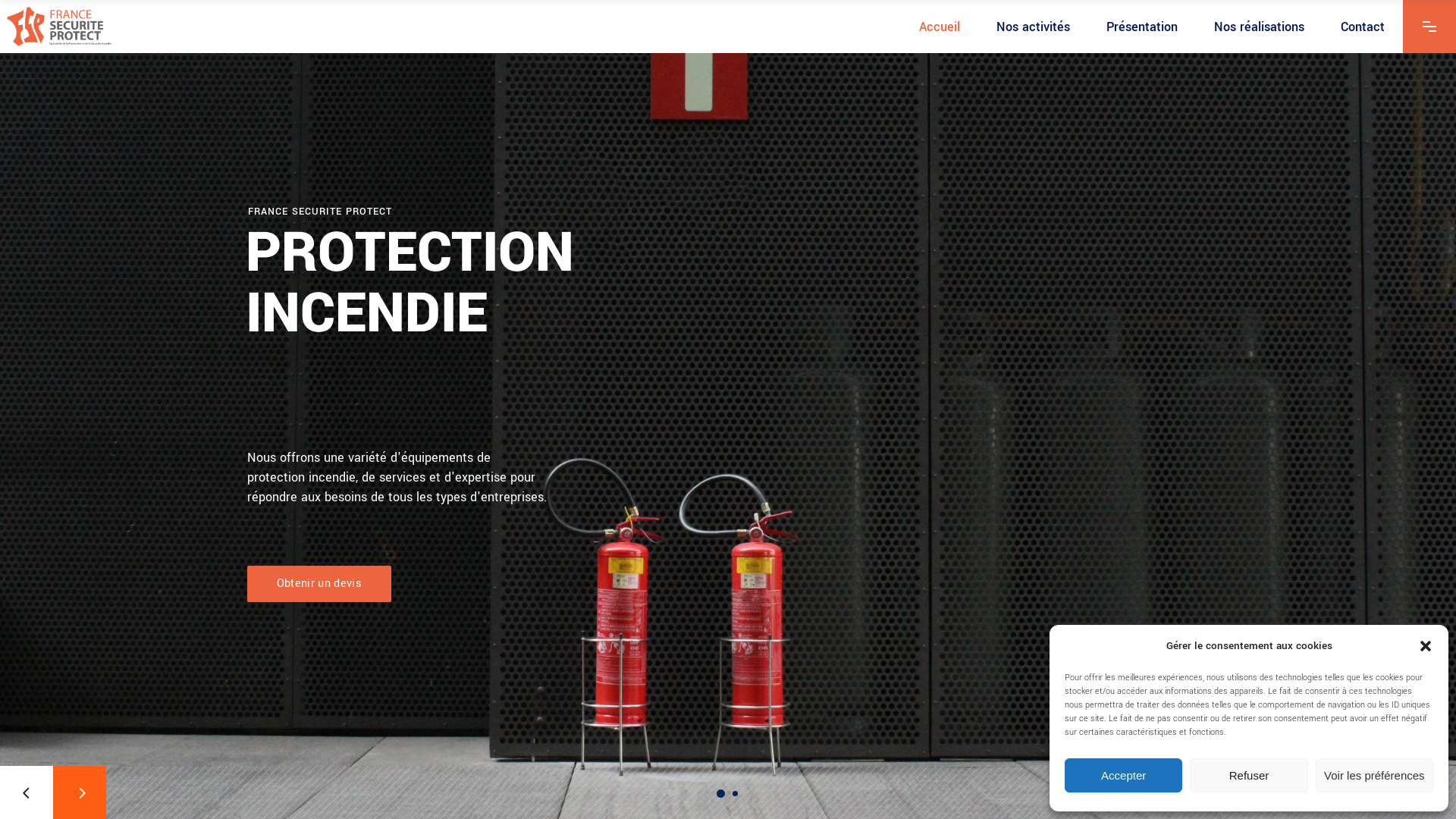 Capture d'écran de France Sécurité Protect
