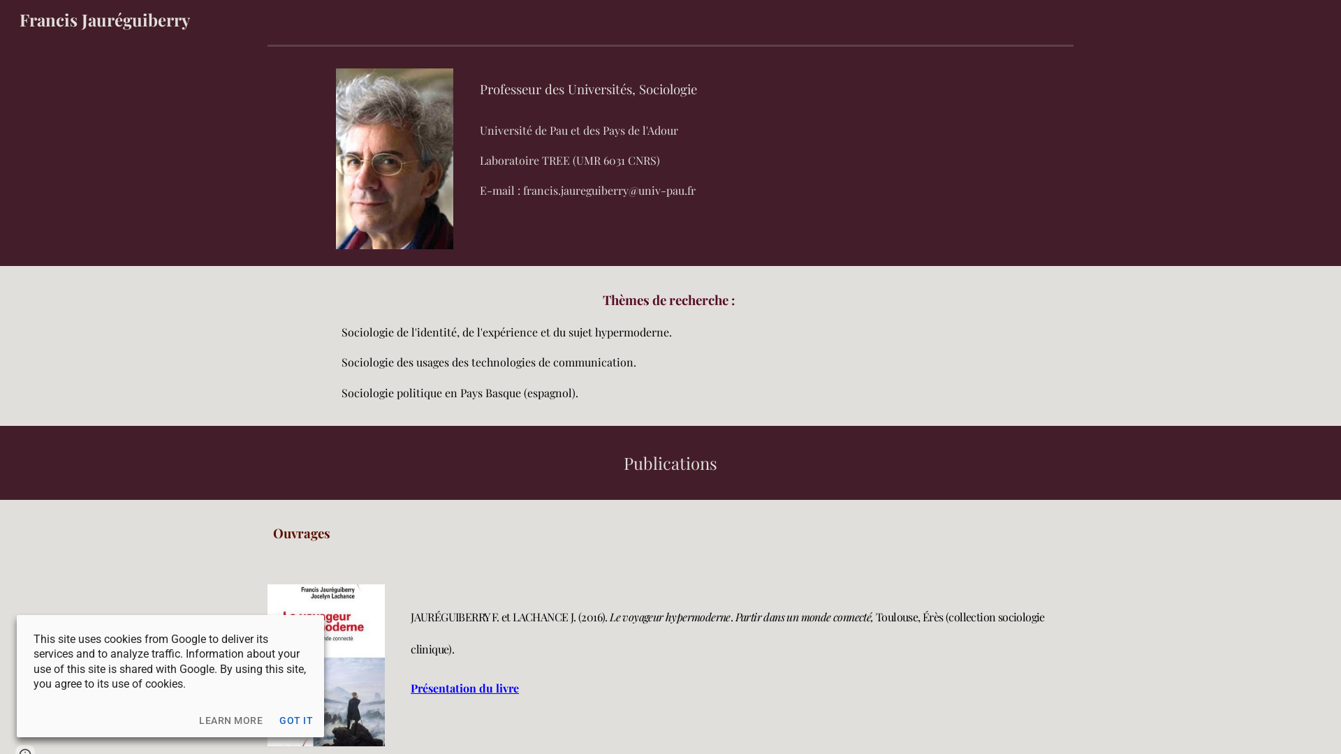 Capture d'écran de Francis Jaureguiberry