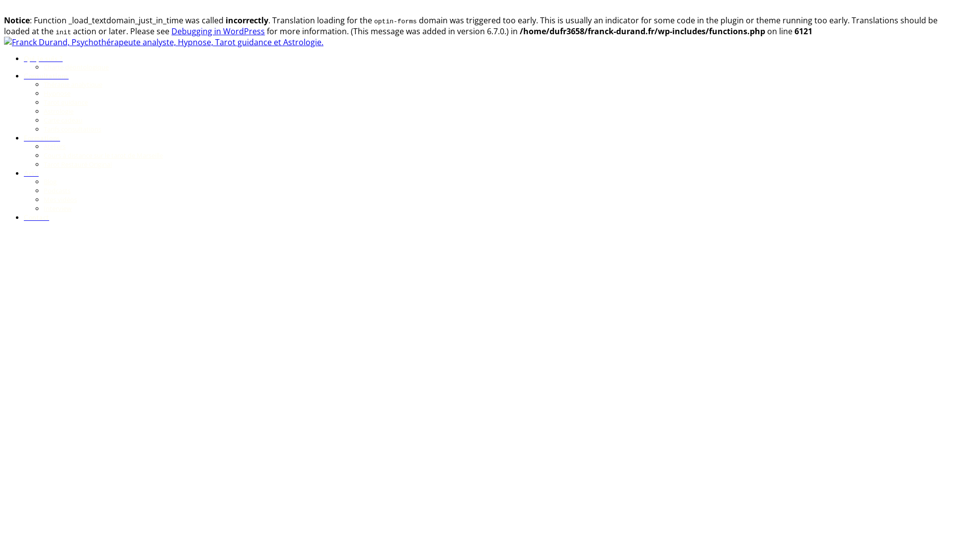 Tarots de Marseille, tirage tarot divinatoire, tarologue Rennes, cours tarologie