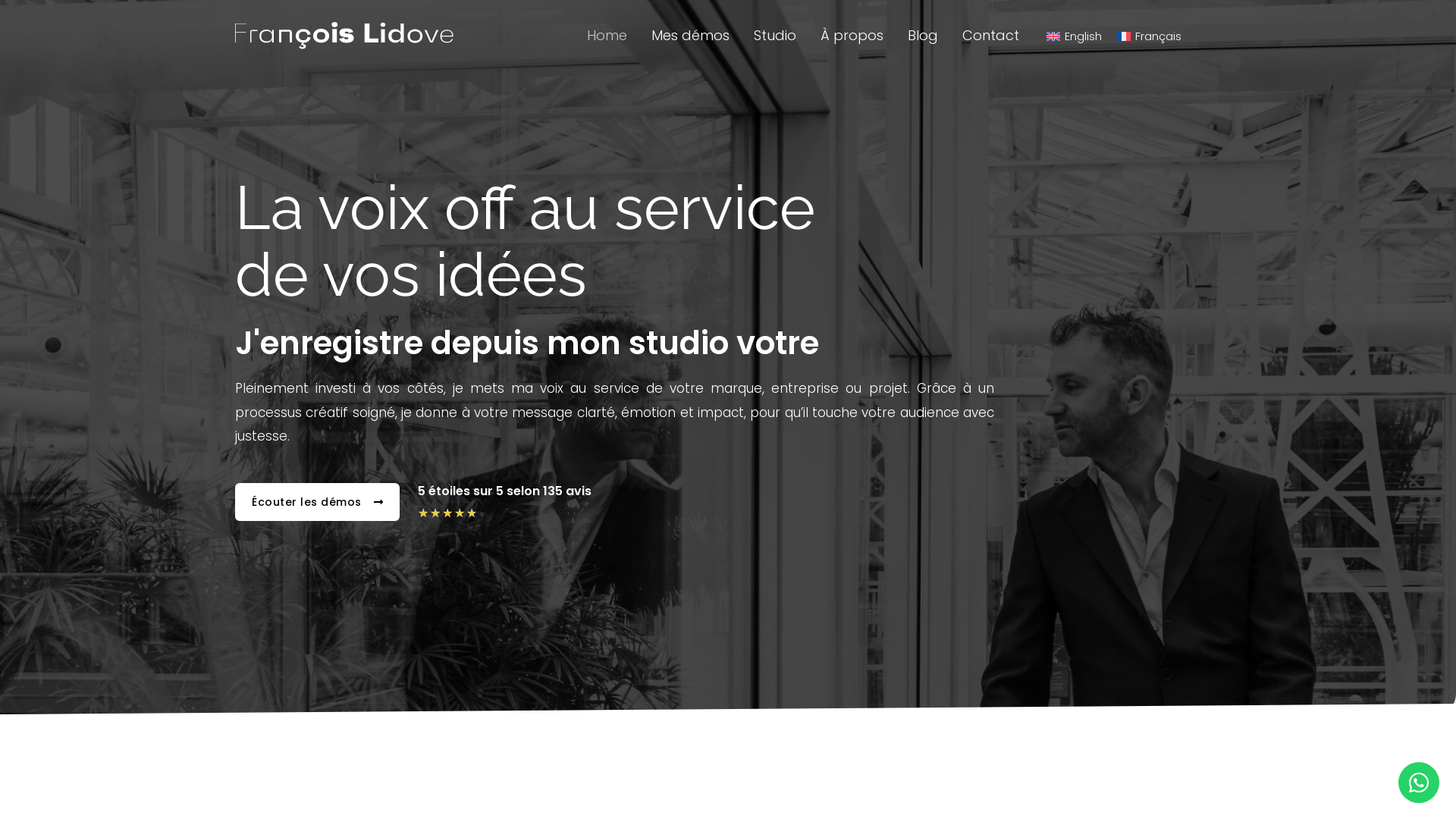Capture d'écran de François Lidove, comédien voix-off pour tous vos enregistrements à distance.