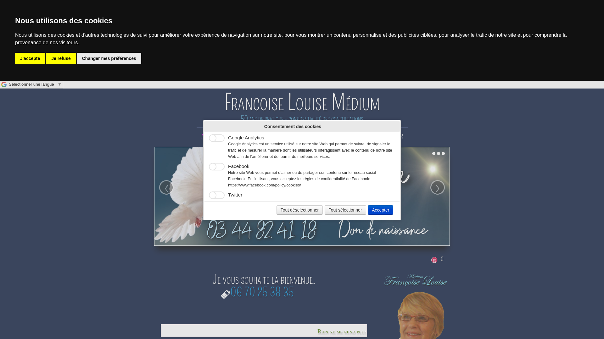 Capture d'écran de Francoise Louise Medium