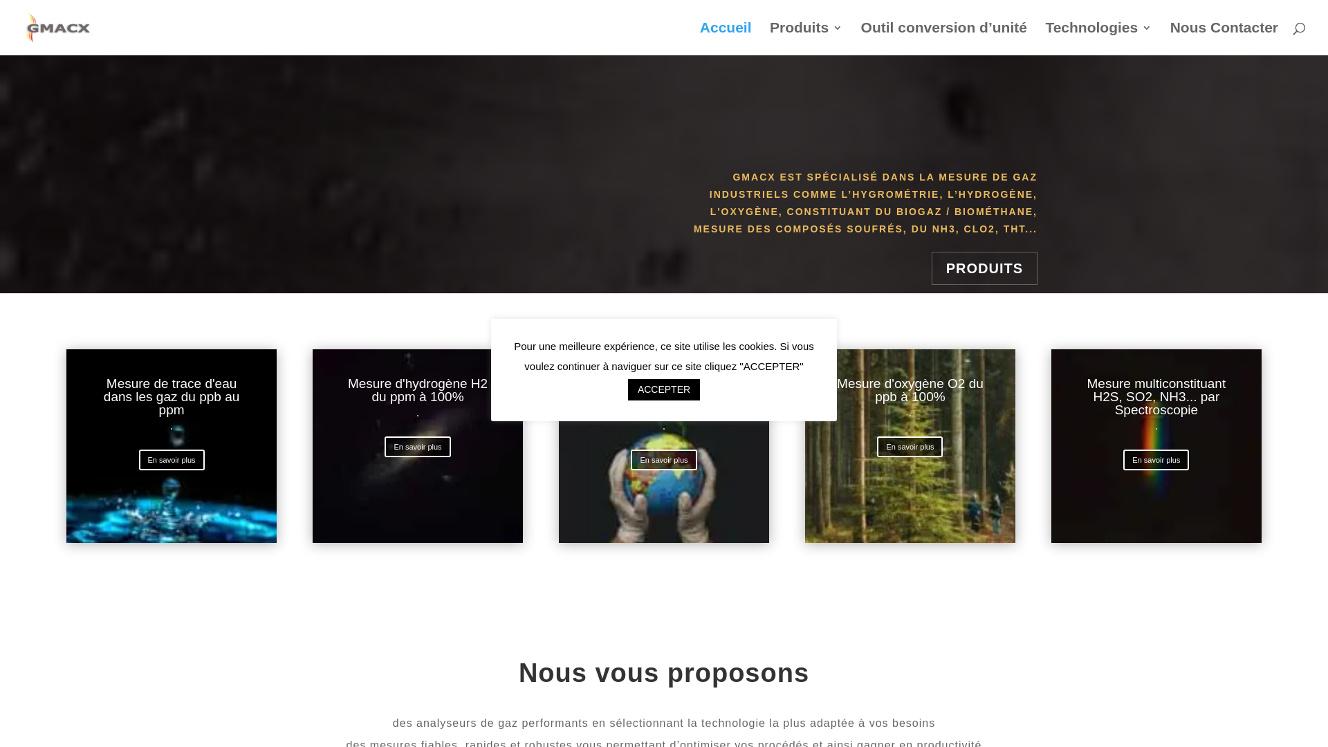 Capture d'écran de Votre spécialiste en hygrométrie, mesure d'hydrogène, qualité vapeur, biogaz, spectroscopie