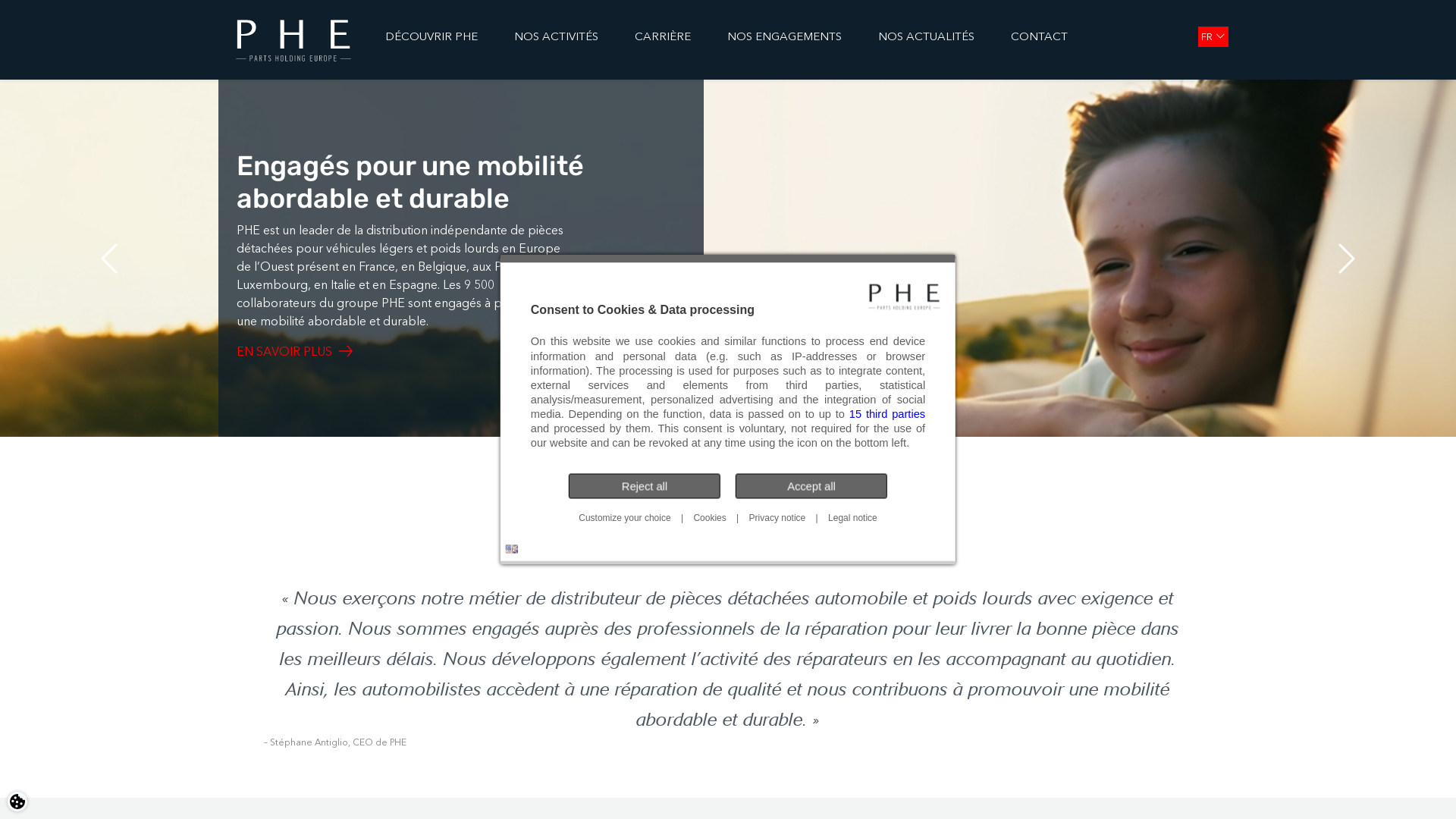 Capture d'écran de AUTODISTRIBUTION : Le N°1 français de la distribution de pièces détachées automobile