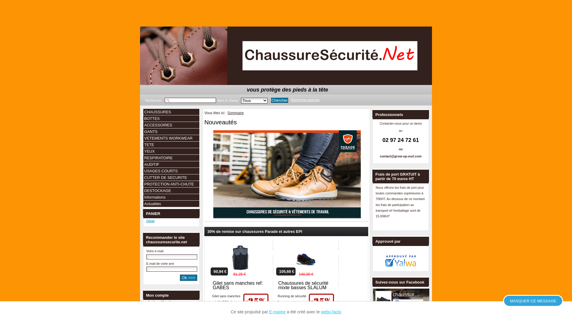 Capture d'écran de Grow Up, Agence commerciale. Le développement durable en action.