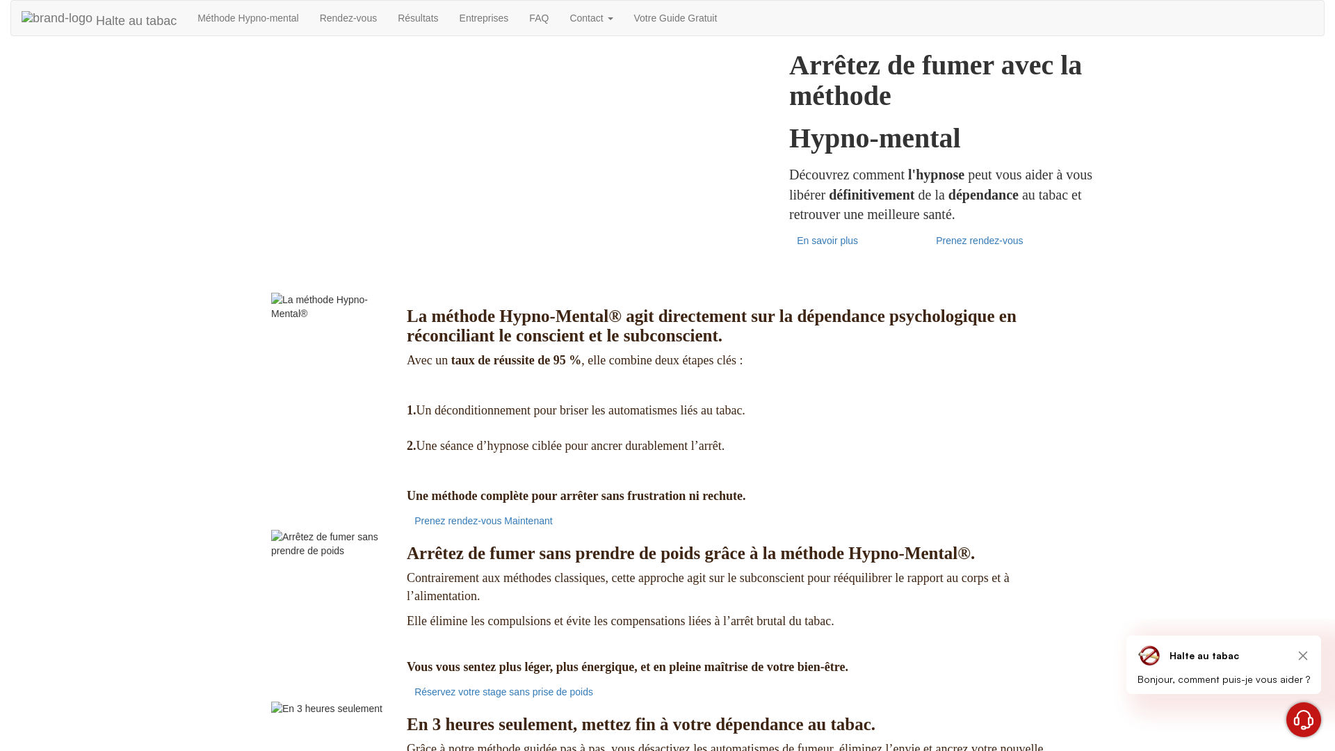 Capture d'écran de Arrêter de fumer avec Halte au tabac, 
une méthode simple, efficace et naturelle !