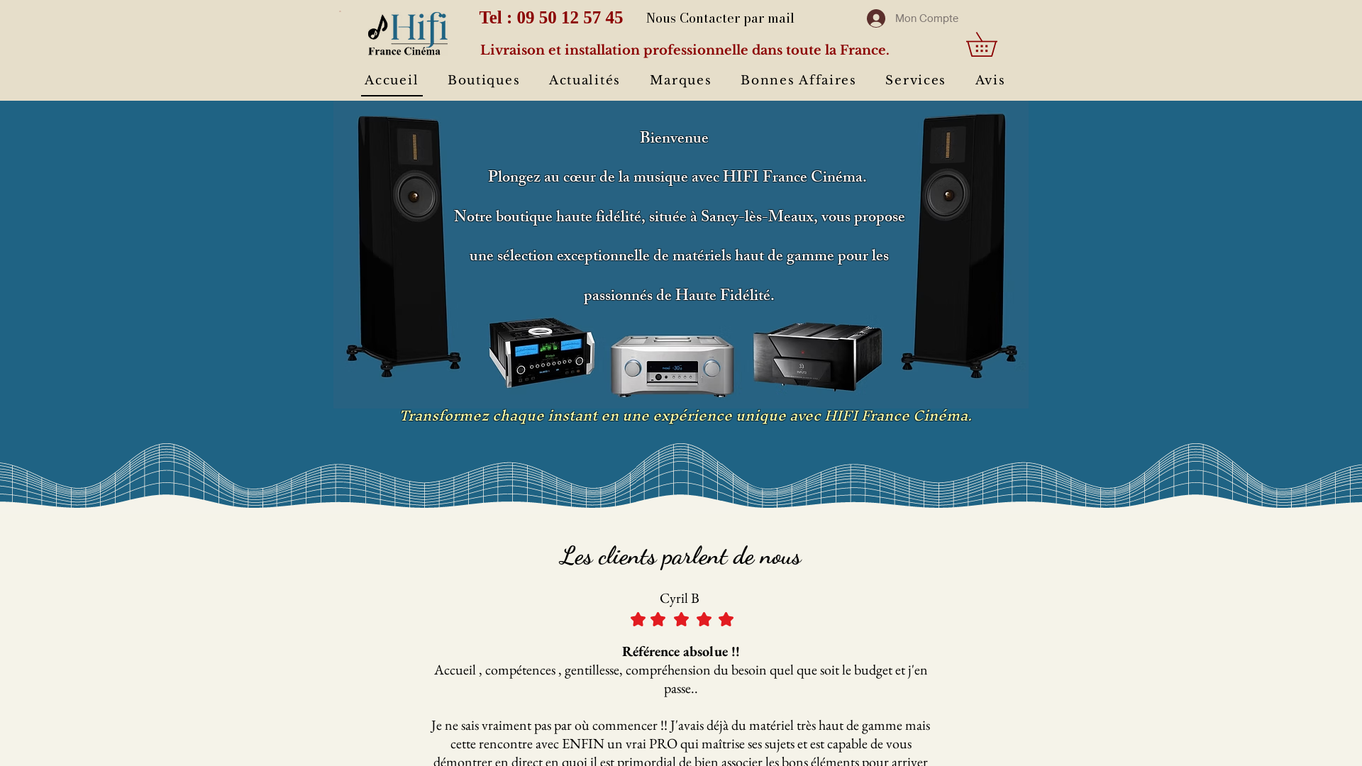 Capture d'écran de Revendeur Hifi Et Home Cinema | HIFI France Cinéma | Sancy dans le 77