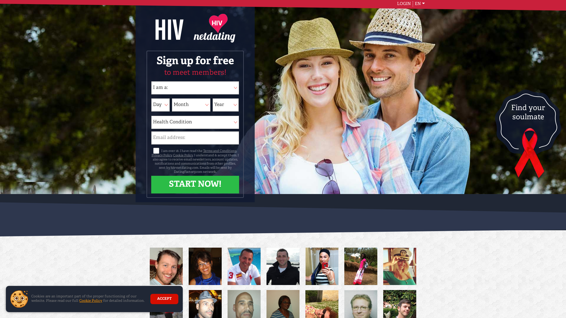 Capture d'écran de Hiv dating online 100% free, le site séropositif gratuit