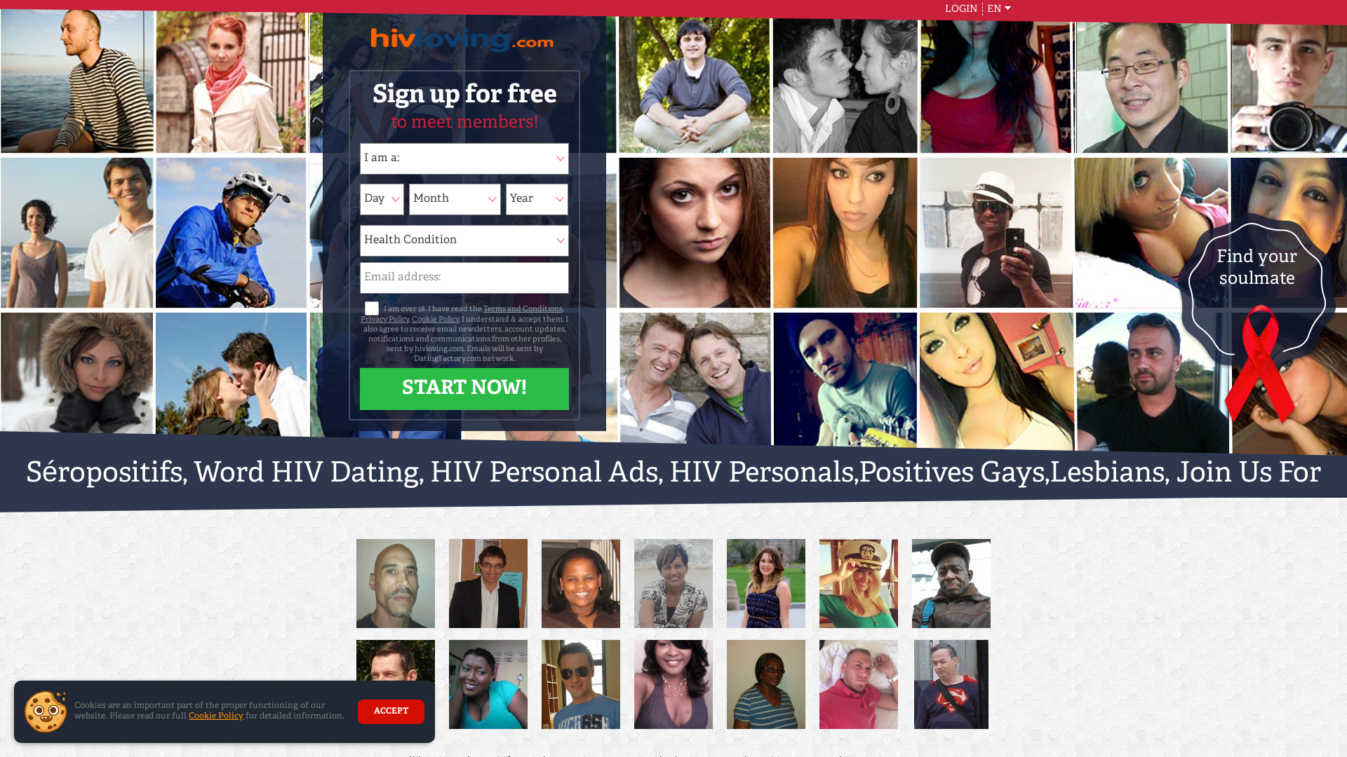 Capture d'écran de Site de rencontre gratuit pour séropositif 2021, hiv date online