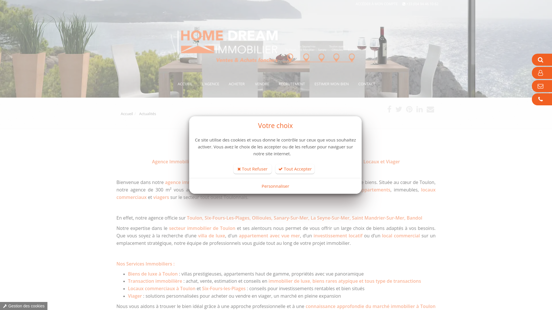 Agence immobilière toulon spécialisée en ventes de biens immobiliers vendre appartement vendre maison vendre villa luxe viager immeuble mise en vente vendre estimation évaluation immobilière