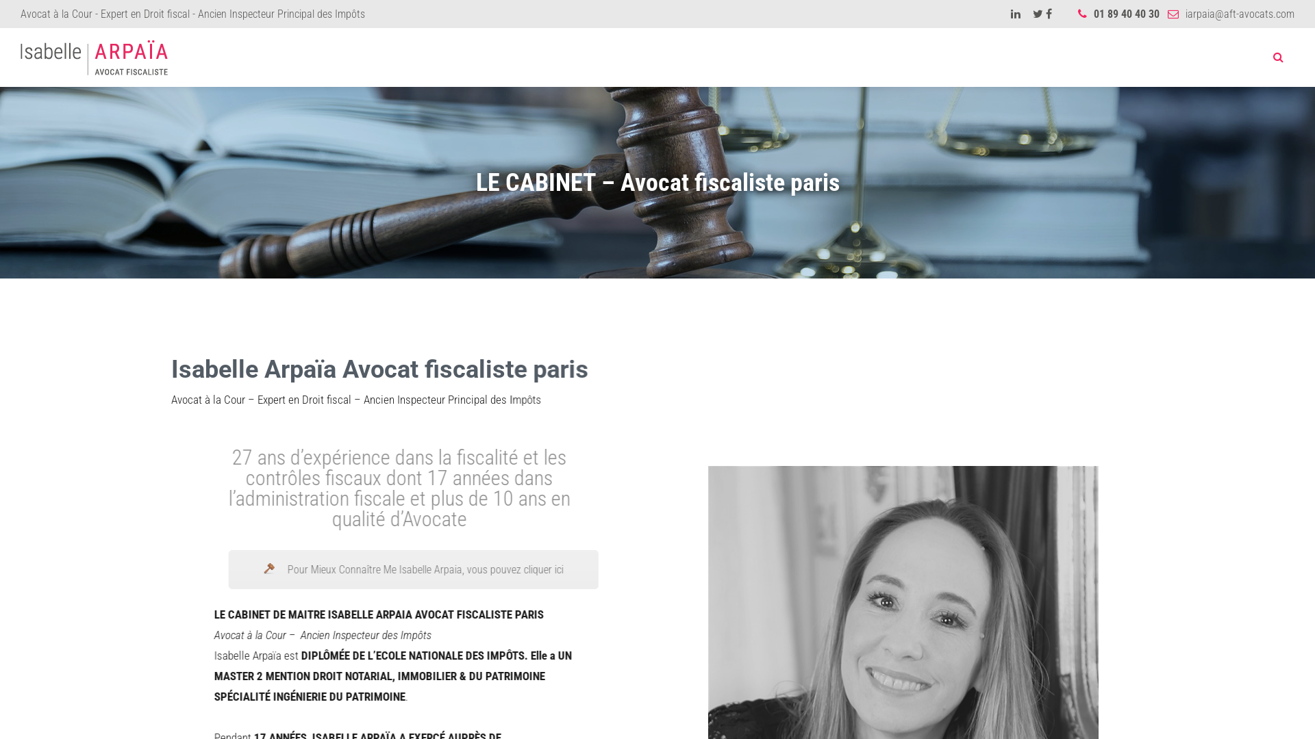 Capture d'écran de Avocat fiscaliste Paris