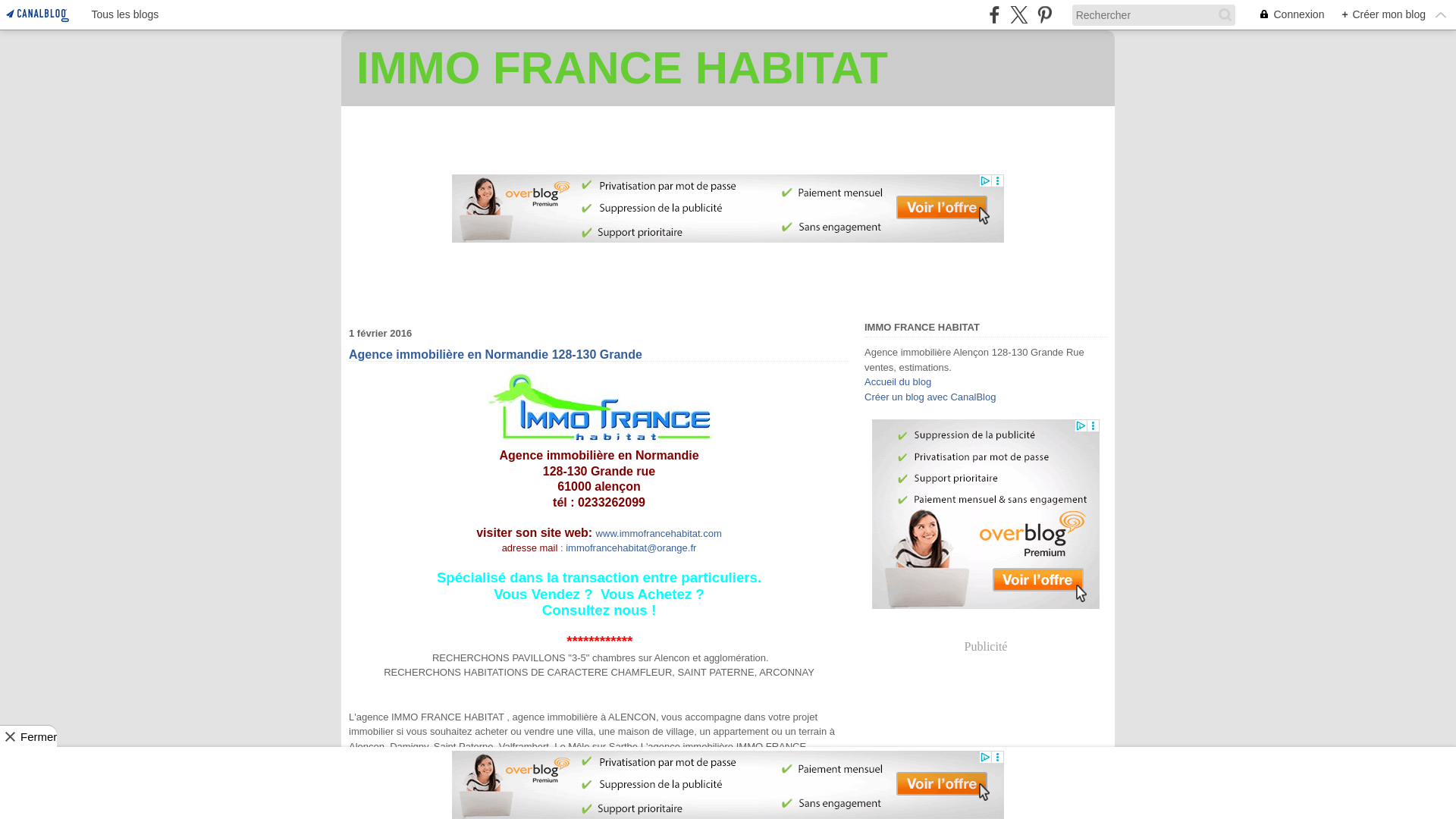 Capture d'écran de IMMO FRANCE HABITAT