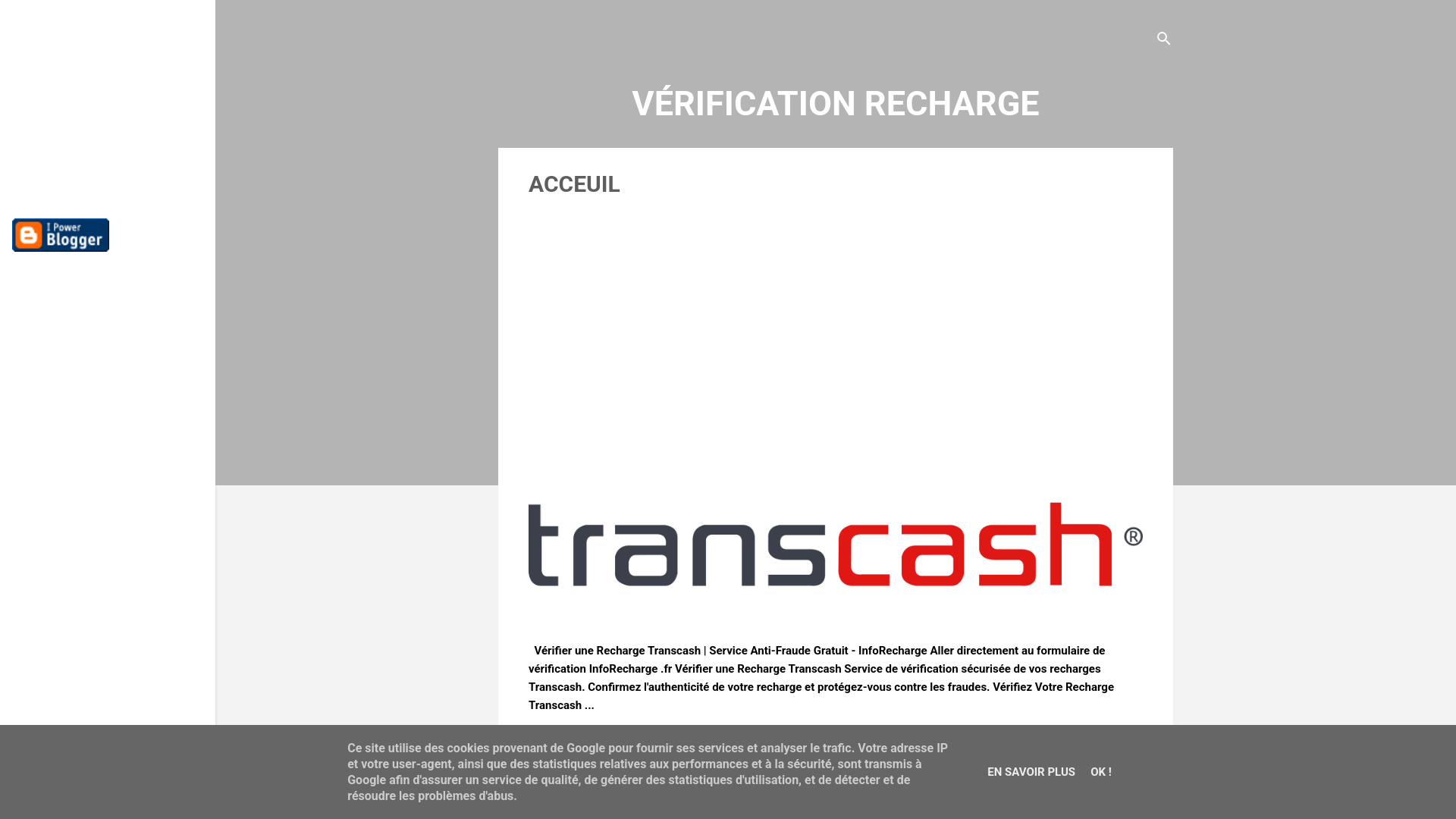 VÉRIFICATION RECHARGE