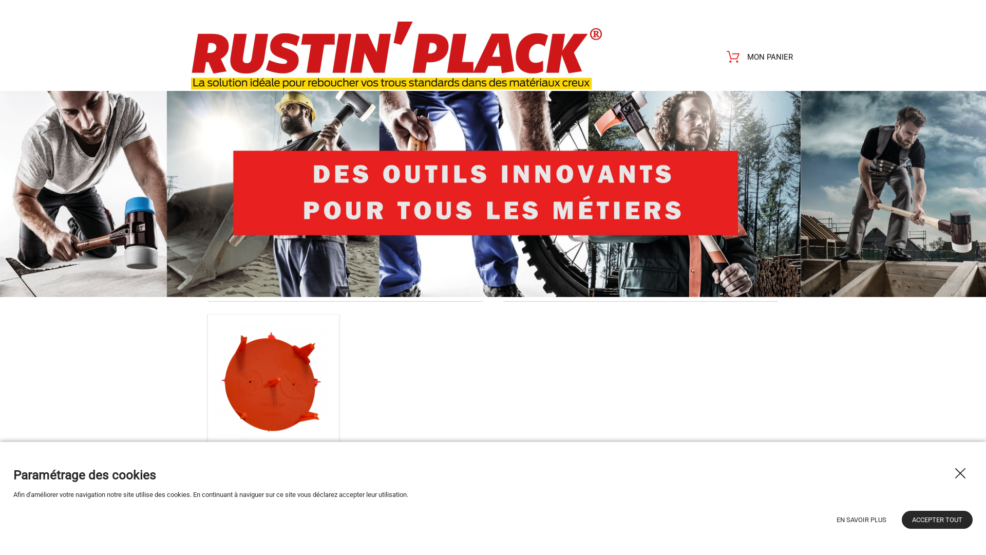 Capture d'écran de Rustin Plack, le rebouche trou ultra rapide du placo et de toutes les cloisons creuses