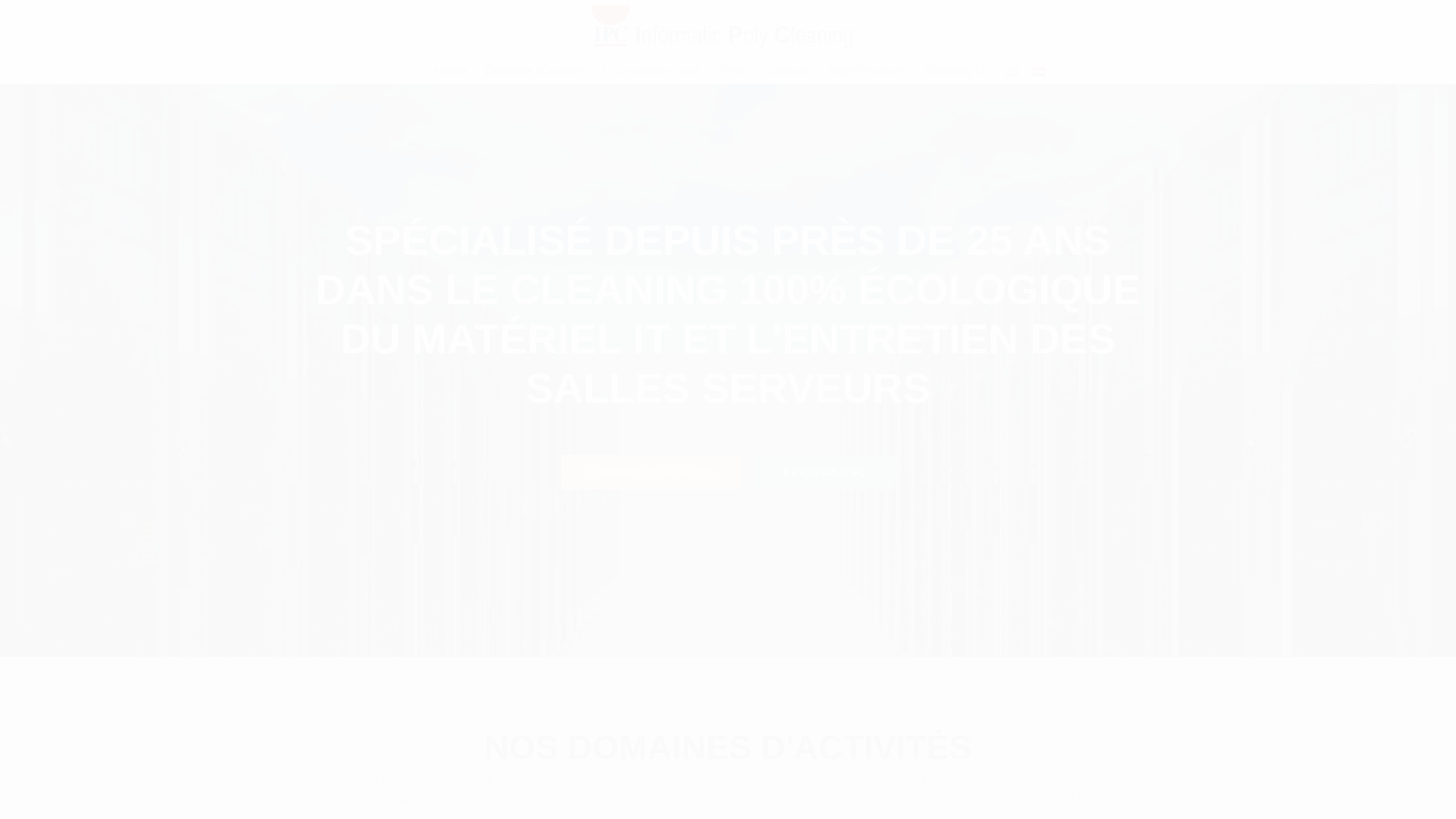 Capture d'écran de ICT Services, Hardware cleaning, nettoyage du matériel informatique, nettoyage et entretien de salle serveurs