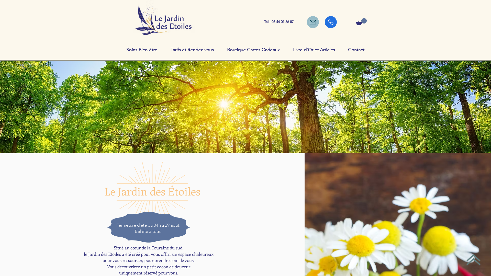 Capture d'écran de Spa au naturel tours sud, massages, gestion du stress, naturopathie et psychogénéalogie.