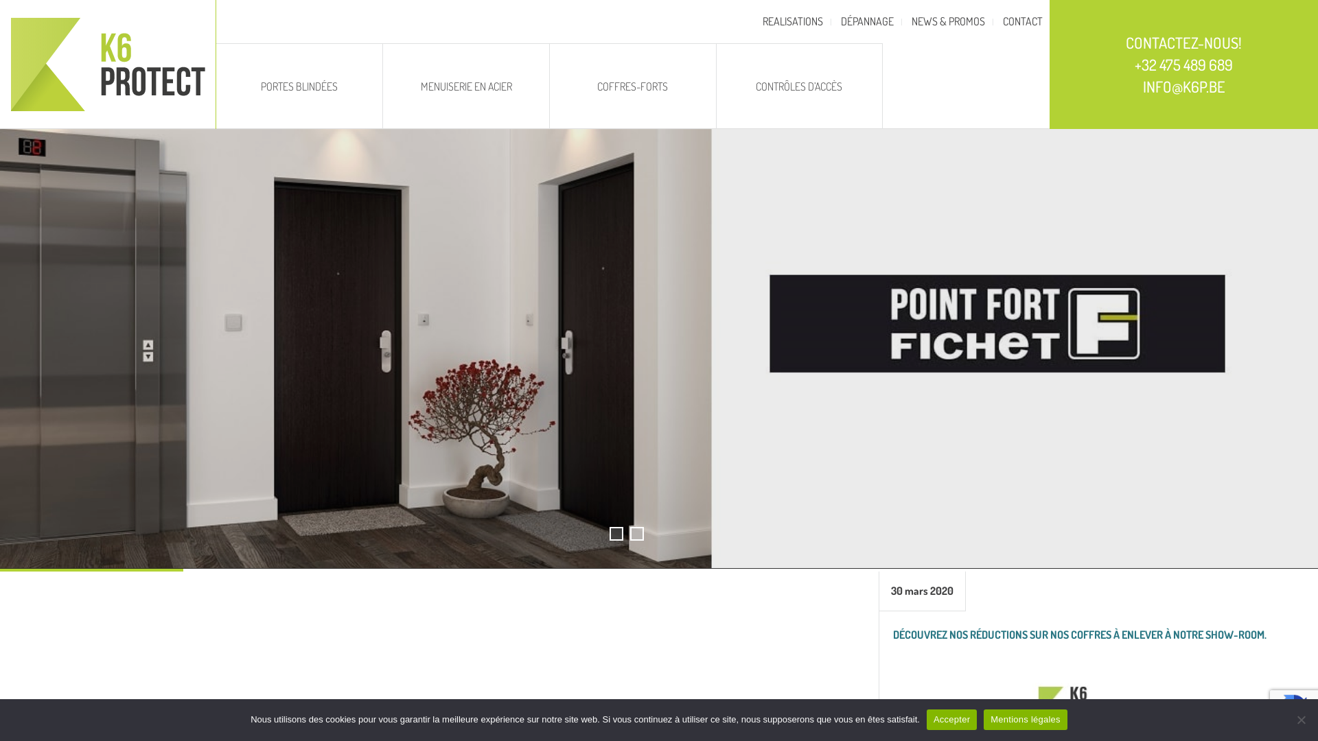 Capture d'écran de Coffres-forts et portes blindées à Liège