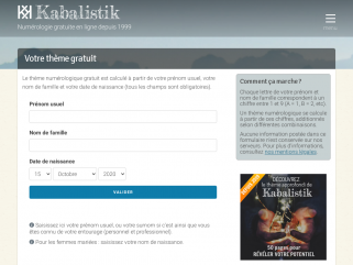 Thème gratuit - Numérologie gratuite - kabalistik