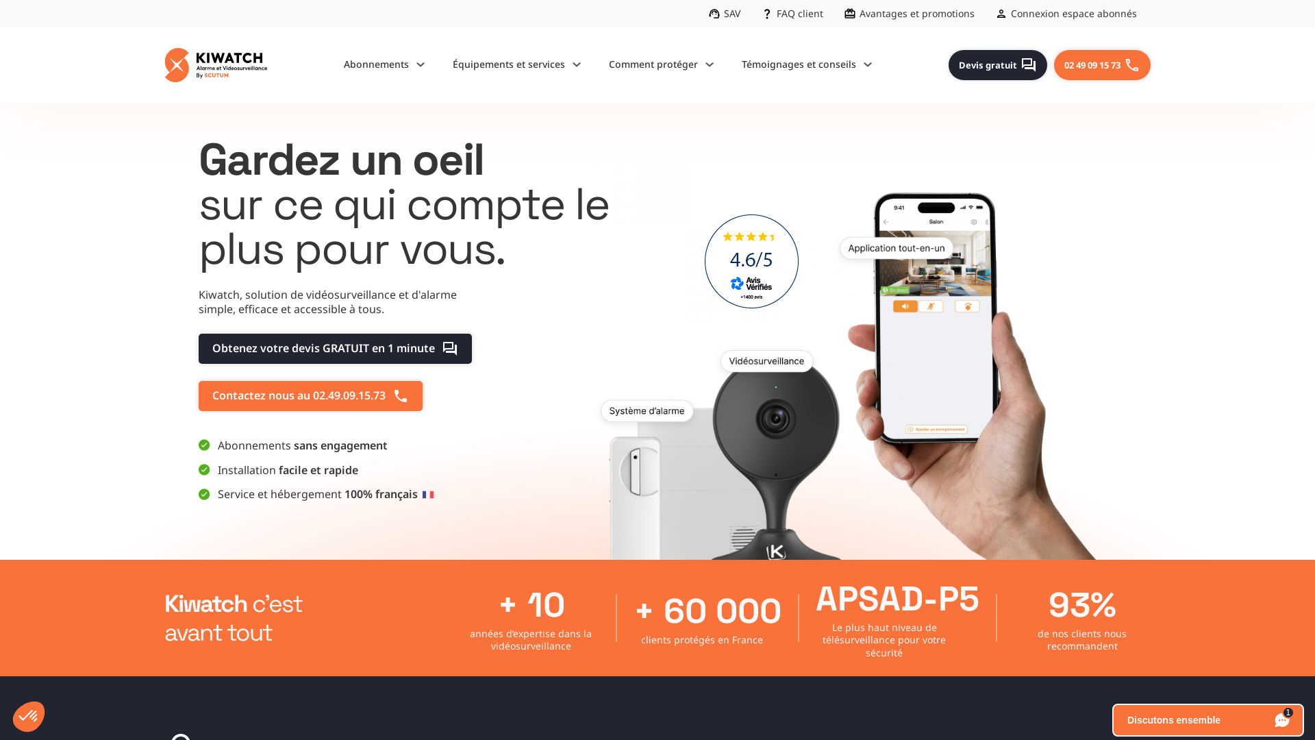 Capture d'écran de Votre offre de vidéosurveillance sans fil
Sécurisez votre domicile et votre entreprise avec une offre
complète de vidéosurveillance par internet

