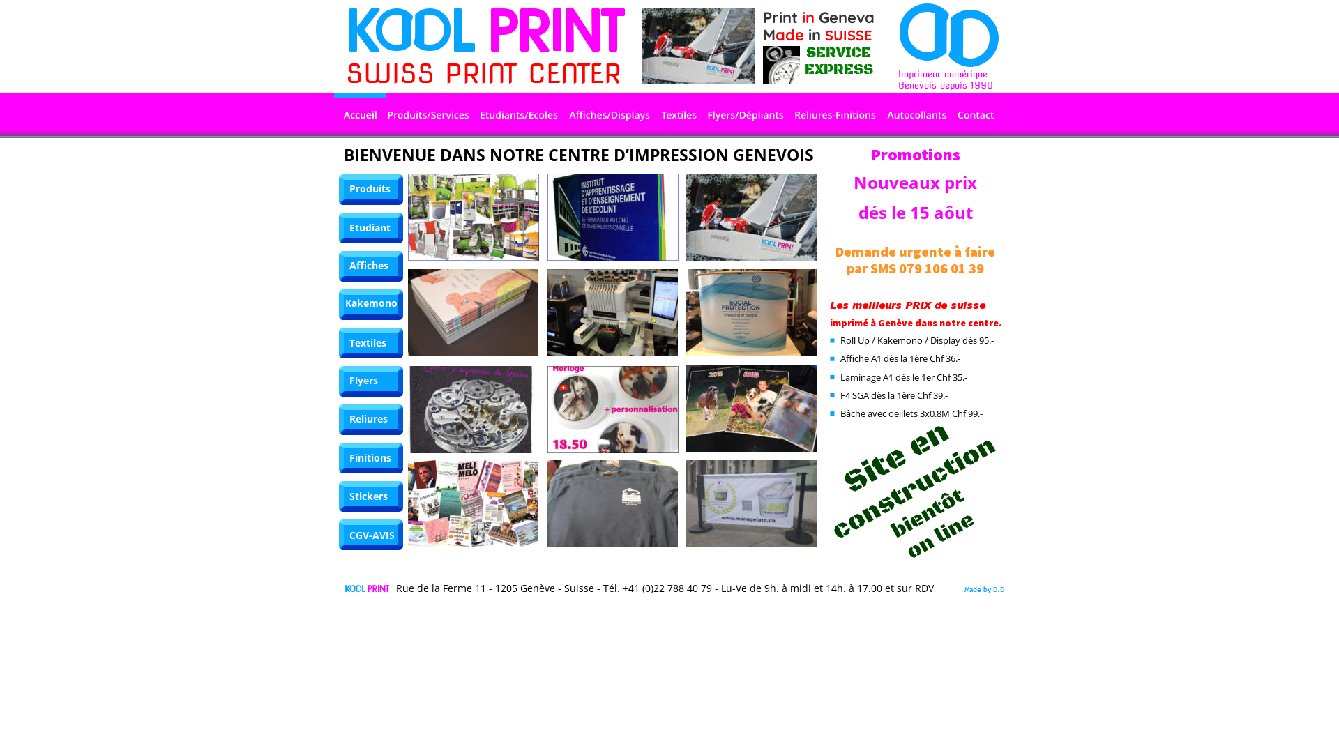 Capture d'écran de Centre d'impression de Genève