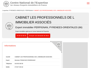 CABINET LES PROFESSIONNELS DE L IMMOBILIER ASSOCIÉS
Expert immobilier PERPIGNAN, PYRENEES-ORIENTALES (66)