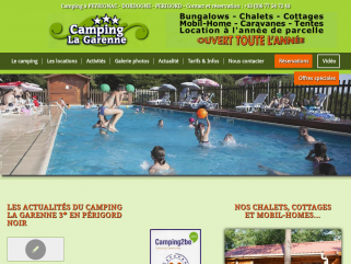 Camping La Garenne *** ouvert à l'année avec piscine chauffée aux portes du Perigord noir