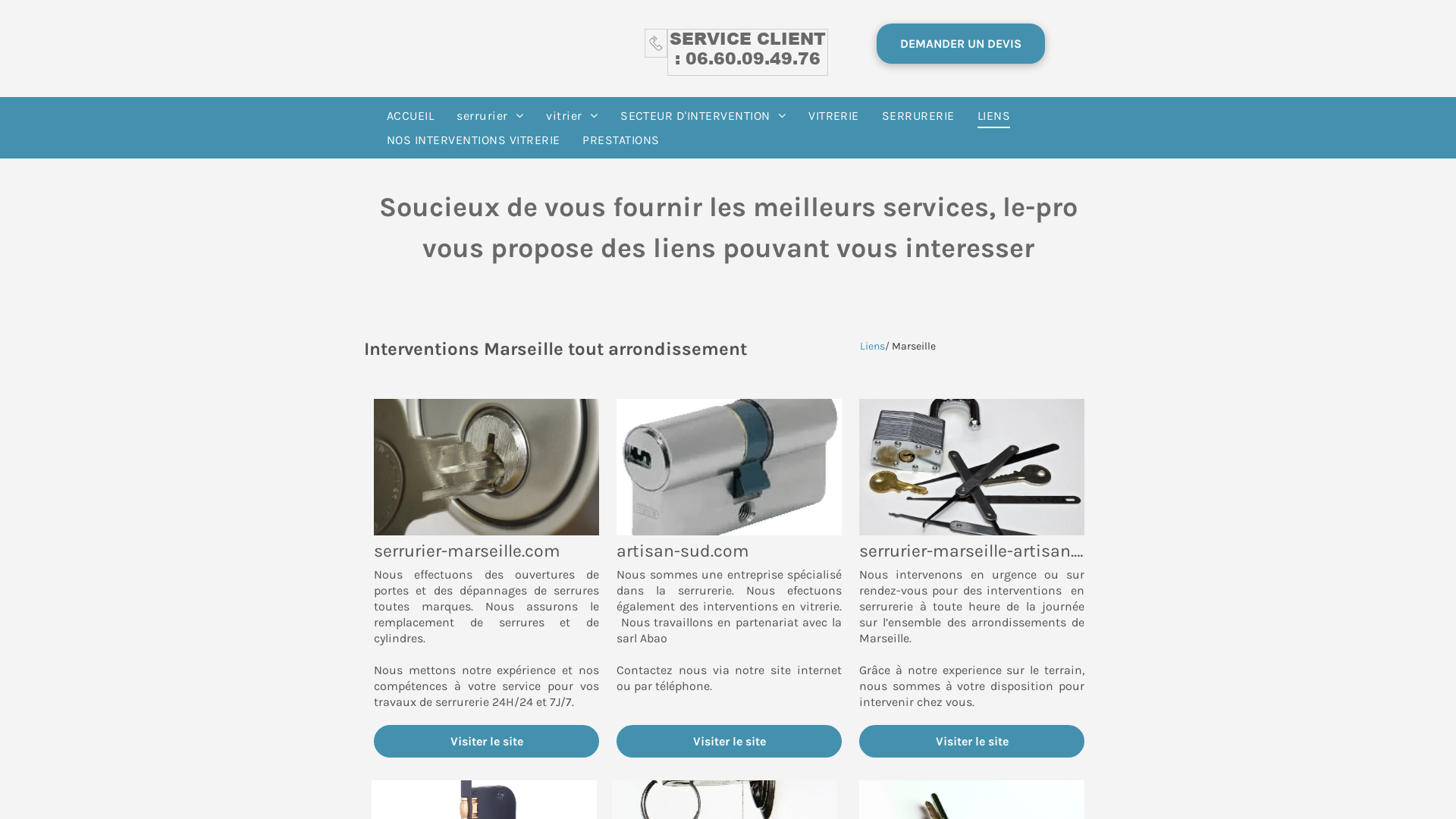 Capture d'écran de Serrurerie et serrurier a Marseille