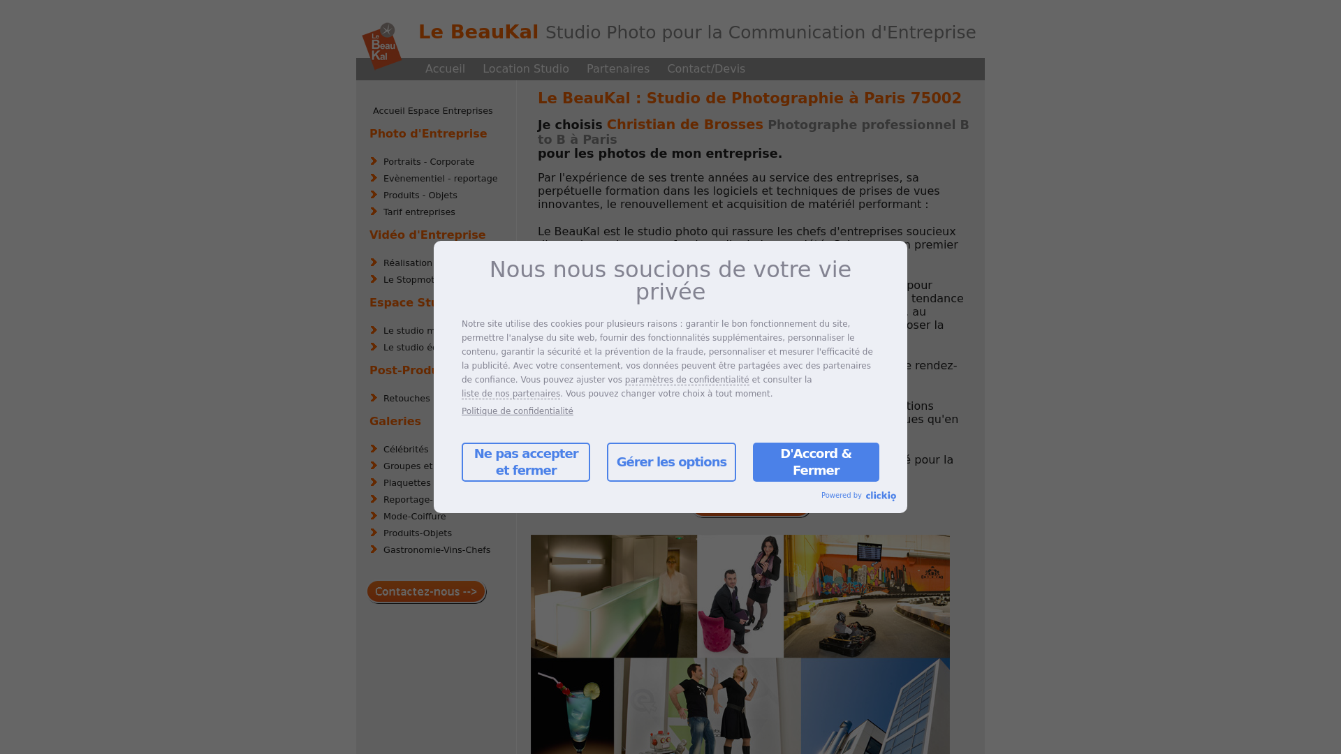 Capture d'écran de Le BeauKal Studio Photo pour la Communication d'Entreprise
