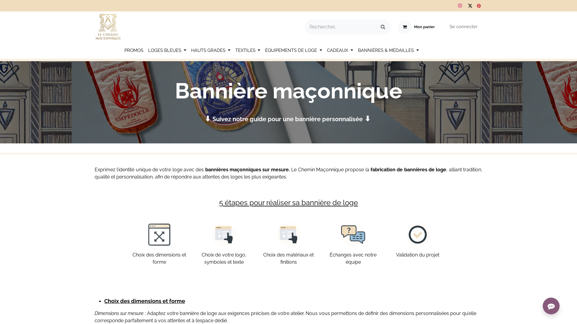 Capture d'écran de Votre bannière maçonnique sur mesure : Guide de création et personnalisation