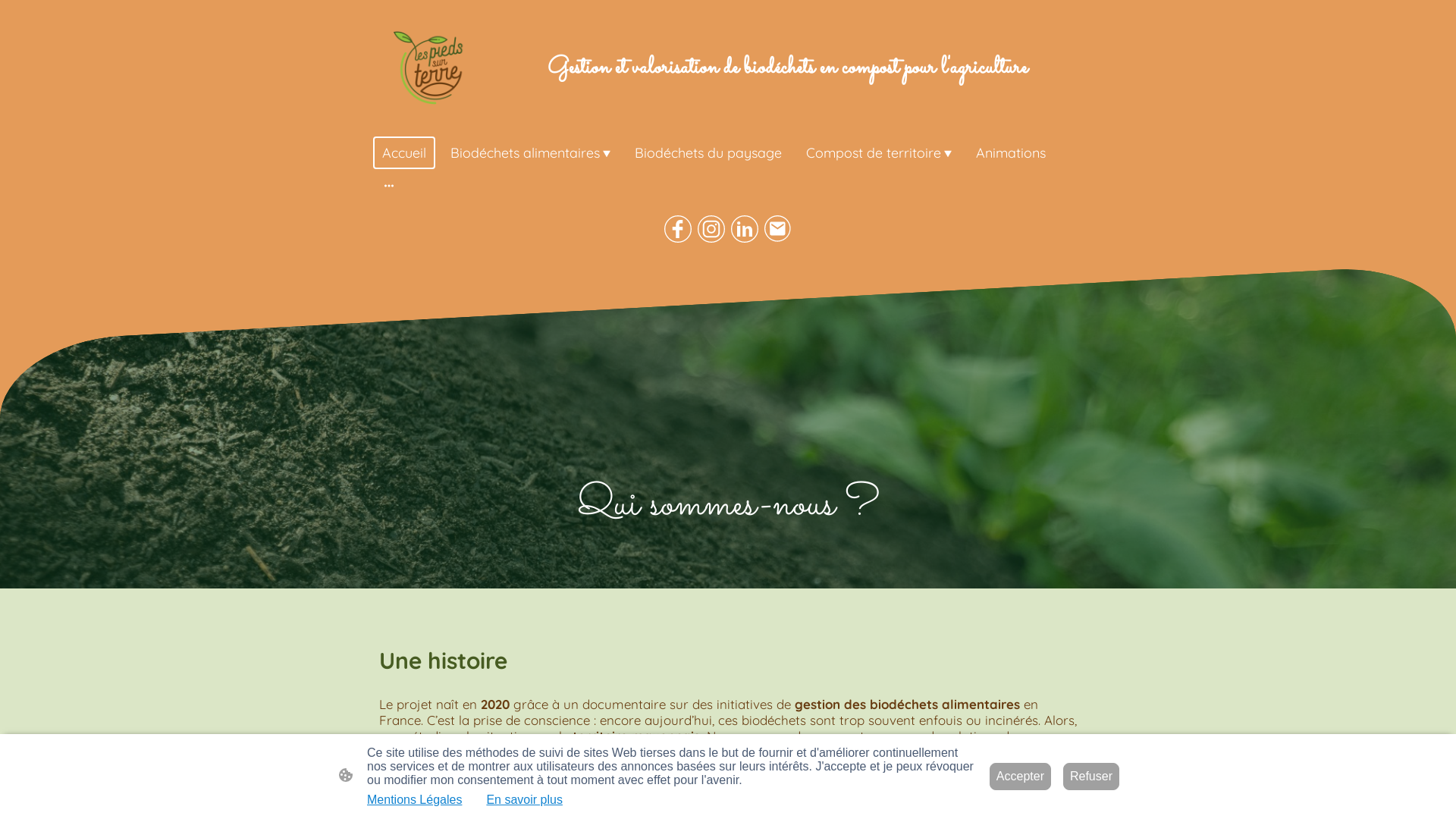 Capture d'écran de Entreprise d'accompagnement à la gestion des biodéchets alimentaires