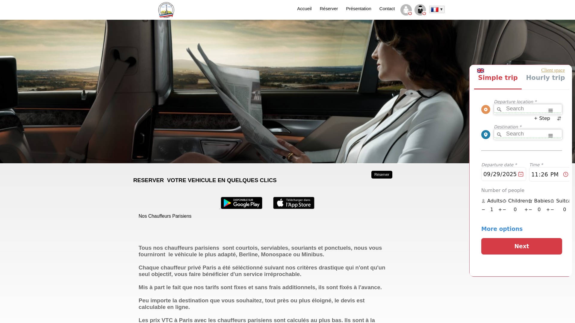 Capture d'écran de BOOK YOUR TAXI IN PARIS FROM AIRPORT TO DISNEY 50**************************************************