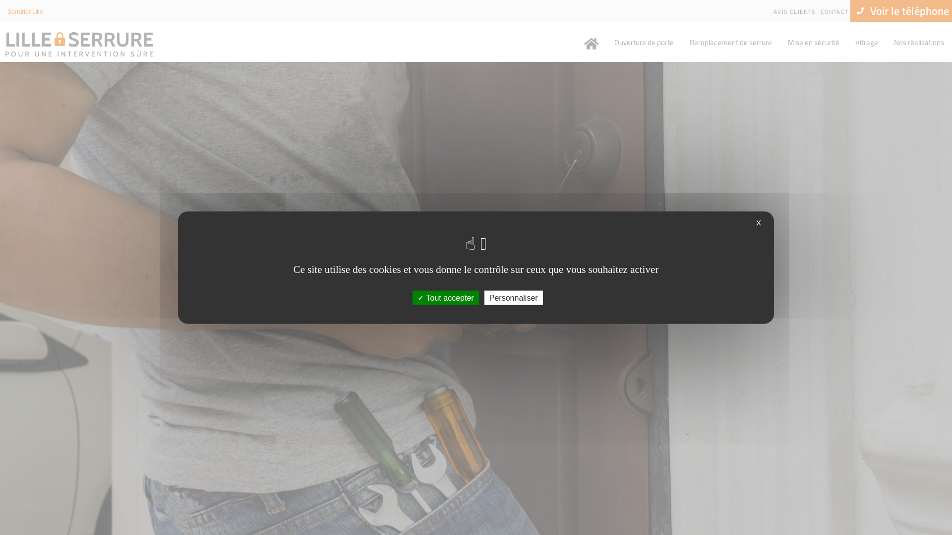 Capture d'écran de Votre serrurier à Lille s'occupe de l'ouverture de portes claquées, du remplacement de serrure et de tous vos dépannages de serrurerie en urgence près de lille