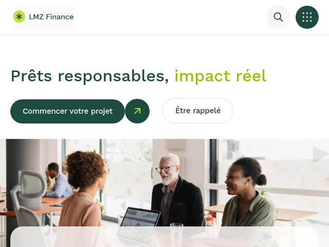 Capture d'écran de Prêts responsables, impact réel