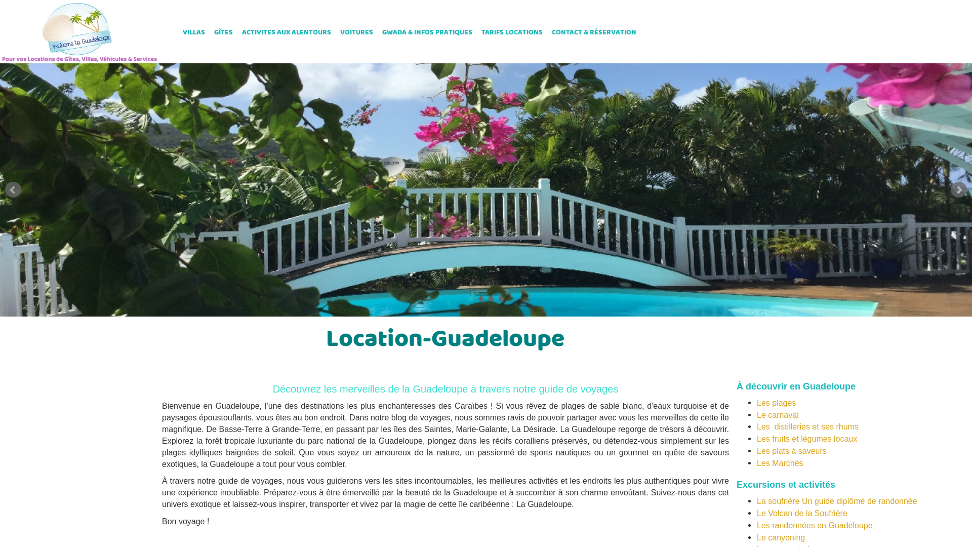 Capture d'écran de PRIVE VILLA et PISCINE Balnéo à louer en Guadeloupe Basse-Terre Deshaies Sainte-Rose location :  hébergement , maison , véhicule , Gîte , maison, chez Ylang-Ylang CoCo pas cher.