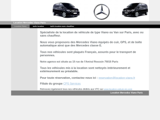 Location Mercedes Viano sur Paris, avec ou sans chauffeur.
