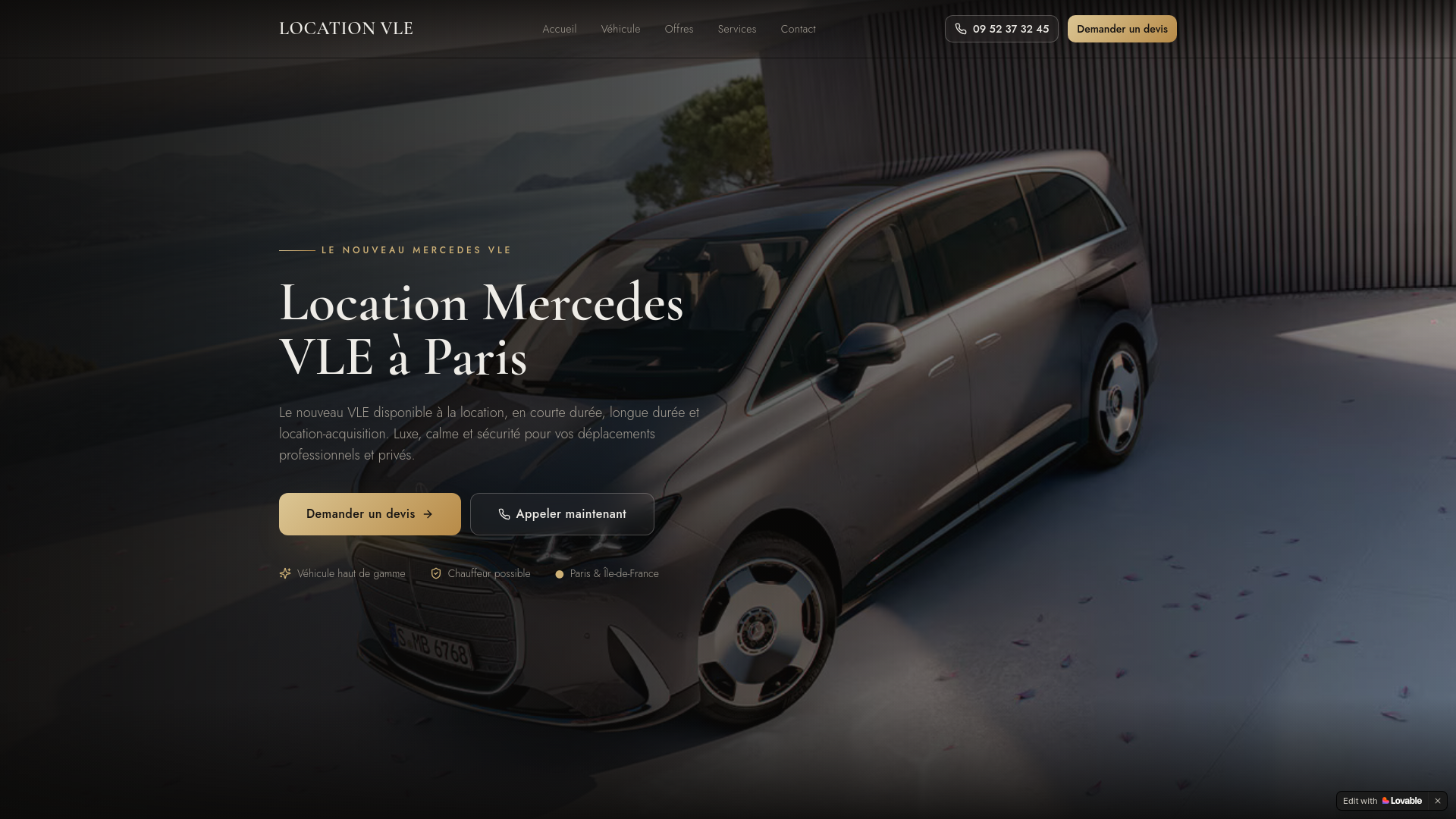 Aperçu de Location de van Mercedes VLE sur Paris 15e, avec ou sans chauffeur.