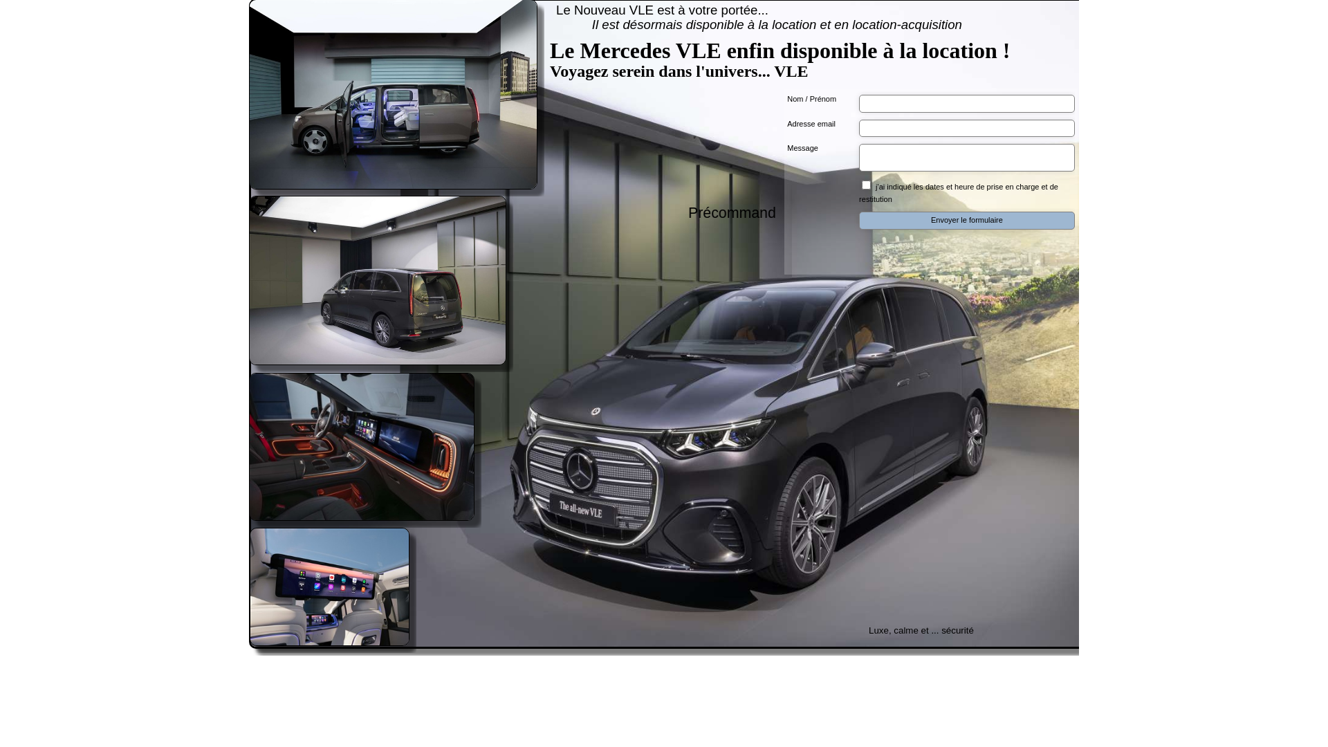 Aperçu de Location de Mercedes VLE sur Paris