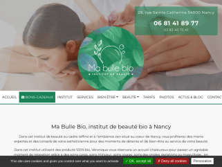 Institut de beauté bio , soins corps , soins visage . vente de cosmétiques et maquillages Bio. 